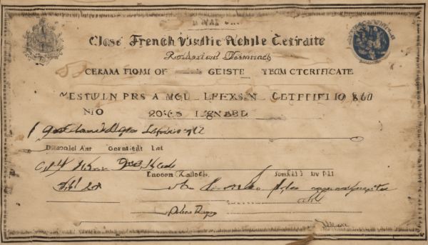 Où se trouve le numéro de formule d’une ancienne carte grise ?